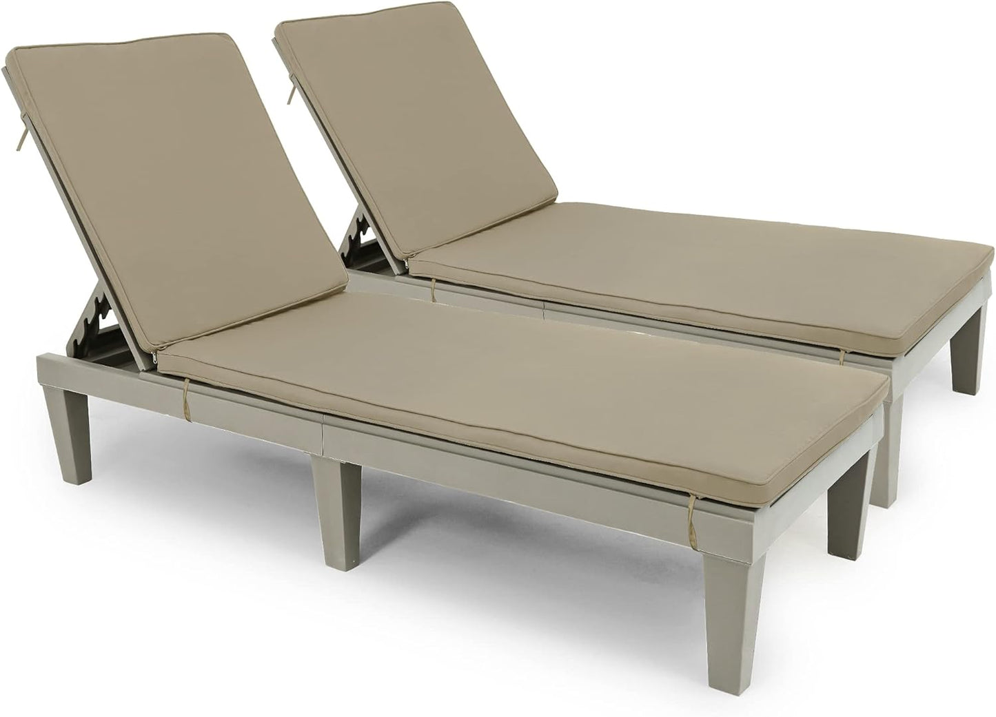 2026 Chaiselongue-Stühle für den Außenbereich, 4er-Set mit verstellbarer Rückenlehne, stabile Liegen für Terrasse und Poolrand, einfache Montage, wasserdicht und leicht mit einer Tragfähigkeit von 120 kg, schwarz