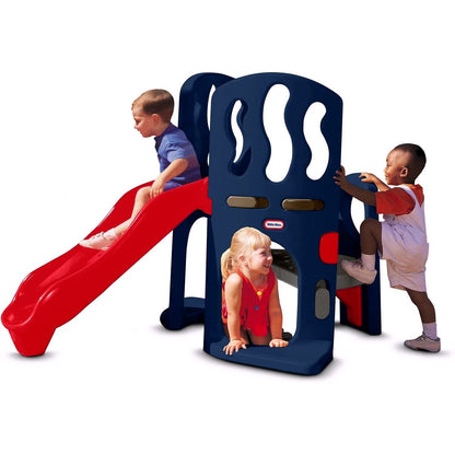 2026 Little Tikes Hide & Slide Kletterspielzeug – Blau & Rot Kletter- und Rutschspielzeug für Kinder von 2 bis 6 Jahren
