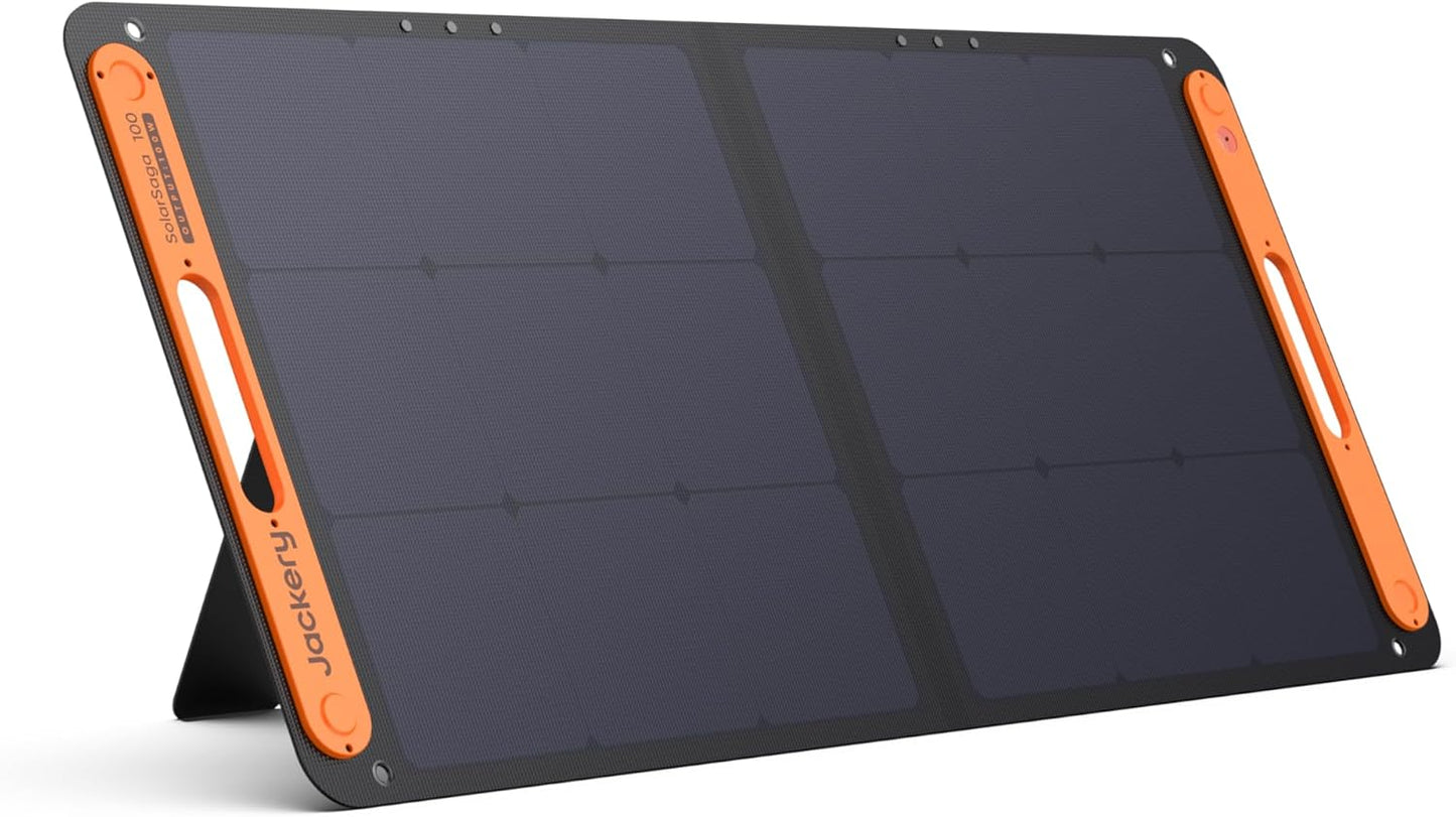 2026 Tragbares 100-W-Solarpanel für das Kraftwerk Explorer 240/300/500/1000/1500, faltbares Solarzellen-Solarladegerät mit USB-Ausgängen für Telefone, ideal für Dächer, Outdoor-Camping und Wohnmobile