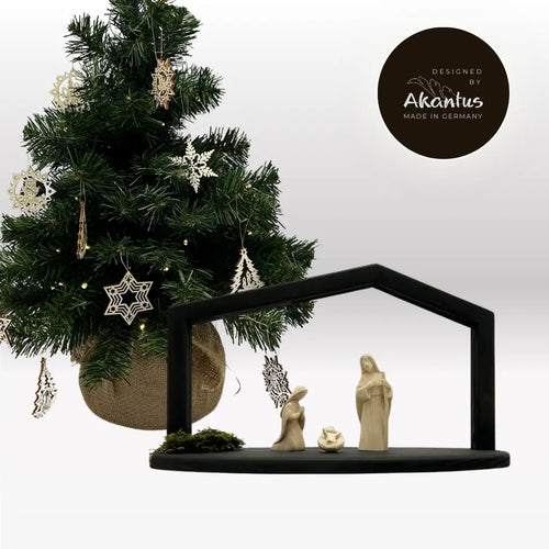 Adventskalender Nr. 3: von Akantus natur mit Stall "Akantus Design" grau
