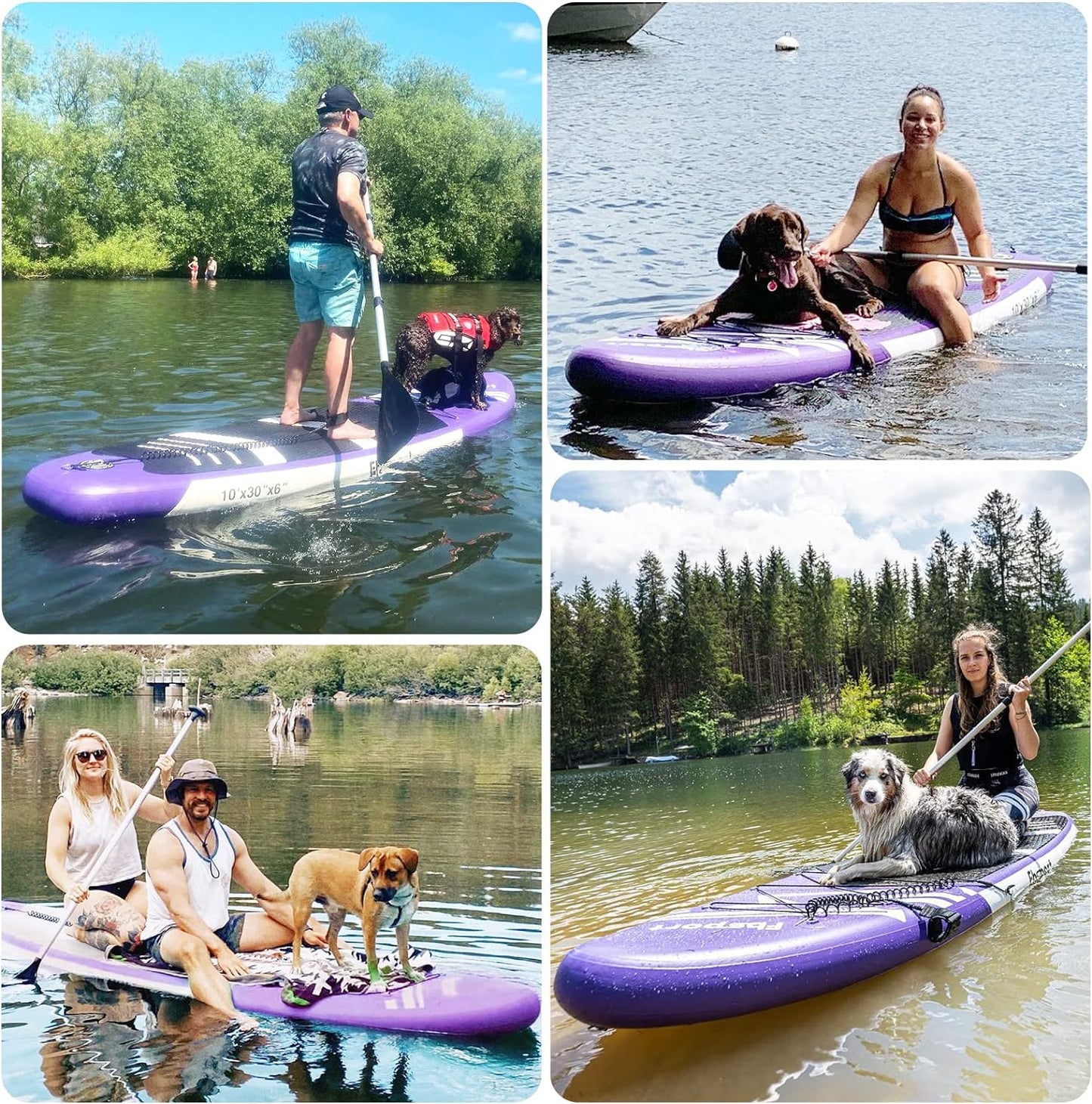 2026 Premium-Stand-Up-Paddle-Board, Yoga-Board mit strapazierfähigem SUP-Zubehör und Tragetasche | Breiter Stand, Surf-Kontrolle, rutschfestes Deck, Leine, Paddel und Pumpe für Jugendliche und Erwachsene