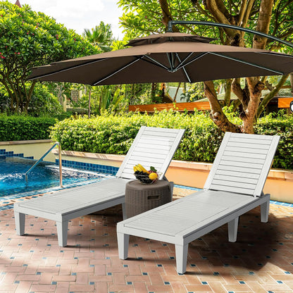 2026 Chaiselongue-Stühle für den Außenbereich, 4er-Set mit verstellbarer Rückenlehne, stabile Liegen für Terrasse und Poolrand, einfache Montage, wasserdicht und leicht mit einer Tragfähigkeit von 120 kg, schwarz