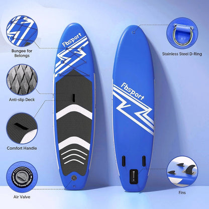 2026 Premium Stand Up Paddle Board, Yoga Board with Durable SUP Accessories & Carry Bag | Wide Stance, Surf Control, Non-Slip Deck, Leash, Paddle and Pump for Youth & Adult