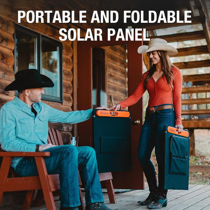 2026 Tragbares 100-W-Solarpanel für das Kraftwerk Explorer 240/300/500/1000/1500, faltbares Solarzellen-Solarladegerät mit USB-Ausgängen für Telefone, ideal für Dächer, Outdoor-Camping und Wohnmobile