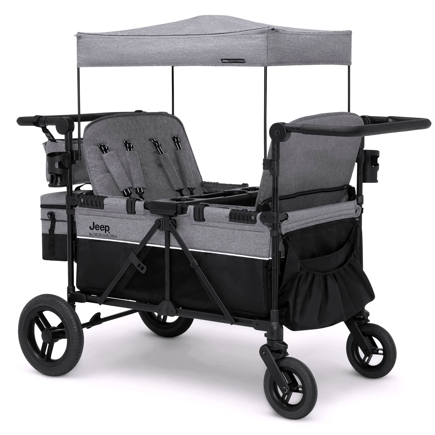 2026 Jeep Wrangler Deluxe 4-Sitzer Kinderwagen-Bollerwagen von Delta Children