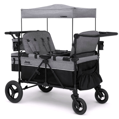 2026 Jeep Wrangler Deluxe 4-Sitzer Kinderwagen-Bollerwagen von Delta Children