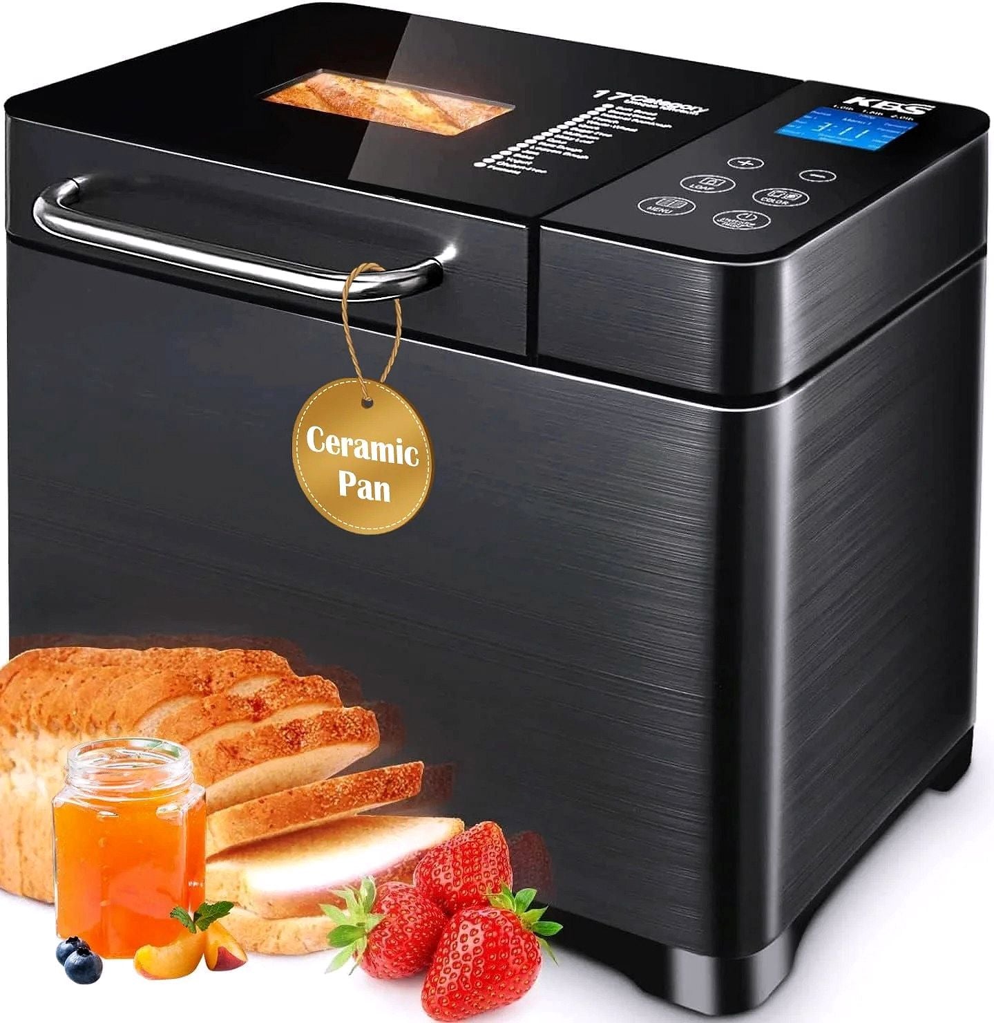 2026 KBS 17-in-1 Brotbackautomat aus Edelstahl mit Dual-Heizsystem