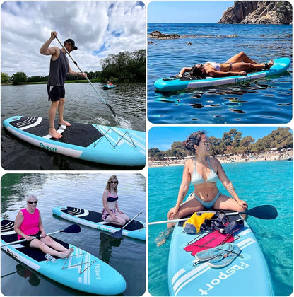 2026 Premium Stand Up Paddle Board, Yoga Board with Durable SUP Accessories & Carry Bag | Wide Stance, Surf Control, Non-Slip Deck, Leash, Paddle and Pump for Youth & Adult