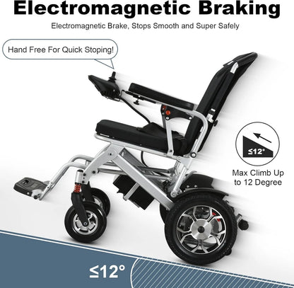 2026 WEYRAL 50cm Breite Sitz Elektrischer Rollstuhl für Erwachsene,mit Schutzhülle, Leichter Elektro Rollstuhl bis 150kg,40km Lange Elektrorollstuhl, Elektro Rollstuhl für Senioren