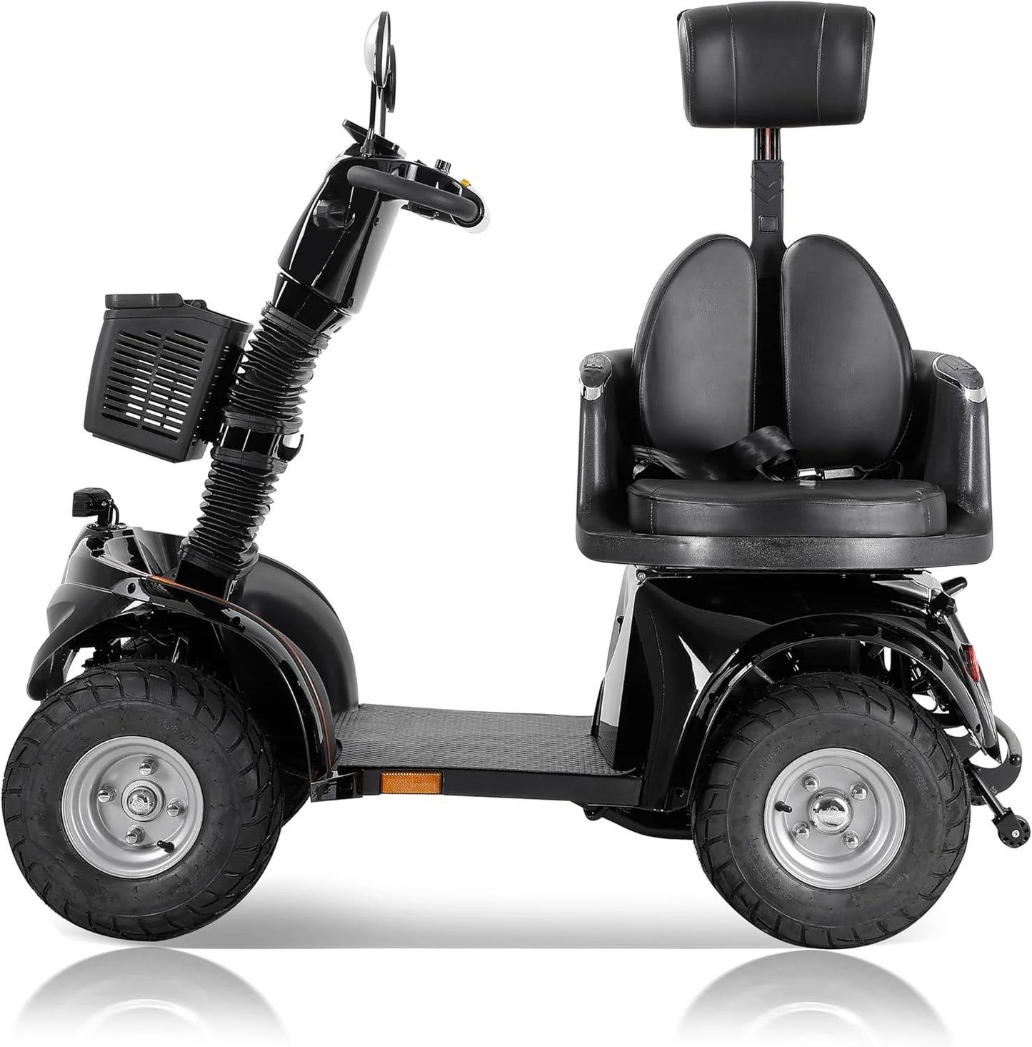 2026 ZVGREEN-Mobilitätsroller mit 4 Rädern-Seniorenmobil-Kapitänssitz-Max. 15km/h-geräumiger Stauraum-drehbarer Sitz-Elektromagnetische Bremse