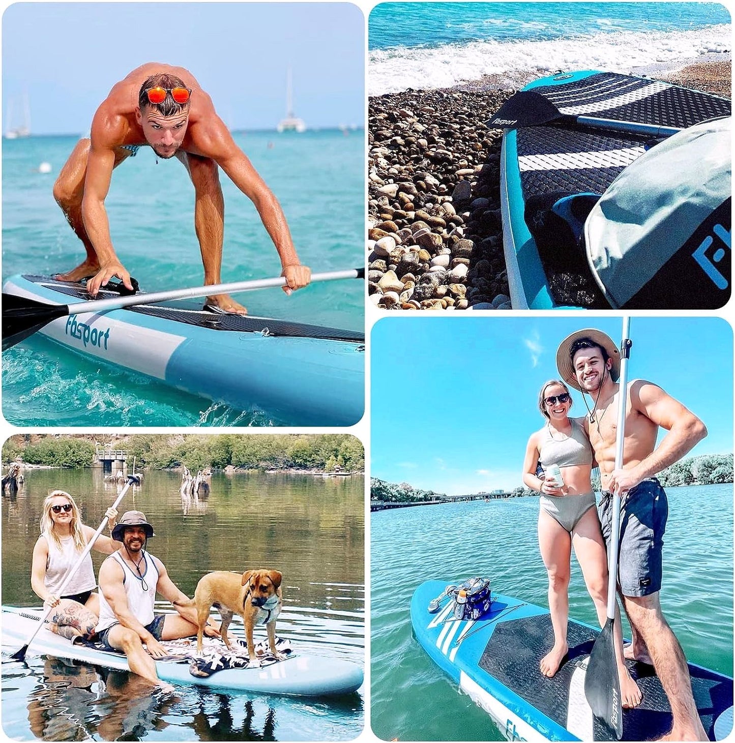 2026 Premium Stand Up Paddle Board, Yoga Board with Durable SUP Accessories & Carry Bag | Wide Stance, Surf Control, Non-Slip Deck, Leash, Paddle and Pump for Youth & Adult