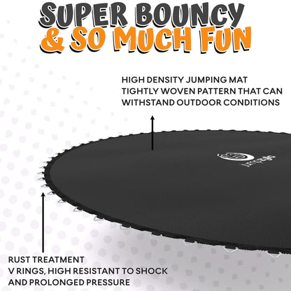 2026 JUMPZYLLA Outdoor-Trampolin mit Sicherheitsnetz für Kinder – 8 FT