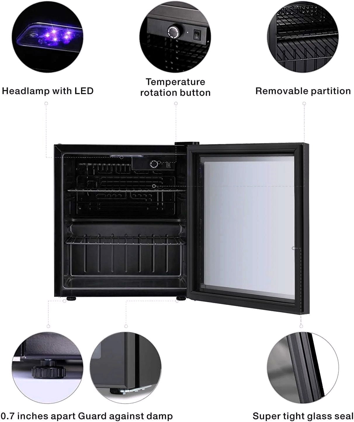 2026 Antarctic Star Mini-Getränkekühlschrank – 60-Dosen Beverage Refrigerator