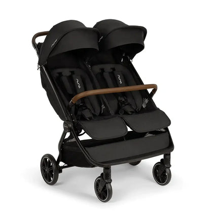 2026 2026 Nuna TRVL dubl Geschwisterwagen – Caviar | Leichter Doppelkinderwagen ab Geburt, kompatibel mit PIPA™ Babyschalen