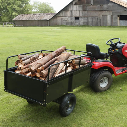 2026 VEVOR Hochleistungs-ATV-Anhänger, Kippwagen aus Stahl, 750 Pfund, 15 Kubikfuß, Gartenanhänger mit abnehmbaren Seitenwänden zum Fahren, L – MadeInUSA