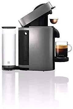 2026 Nespresso Vertuo Plus Kaffee- und Espressomaschine von De'Longhi, Grau, mit Aeroccino Milchaufschäumer