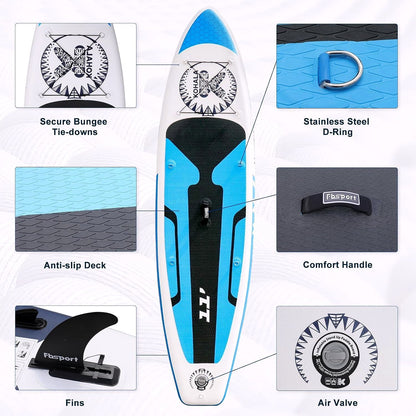2026 Premium Stand Up Paddle Board, Yoga Board with Durable SUP Accessories & Carry Bag | Wide Stance, Surf Control, Non-Slip Deck, Leash, Paddle and Pump for Youth & Adult