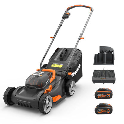 2026 WORX WG743E Akku-Rasenmäher 40V – Profi Rasenmäher mit Mulchfunktion & PowerShare Akku – Rasenmähen ohne Kabel – Ideal für Gärten bis zu 500m²