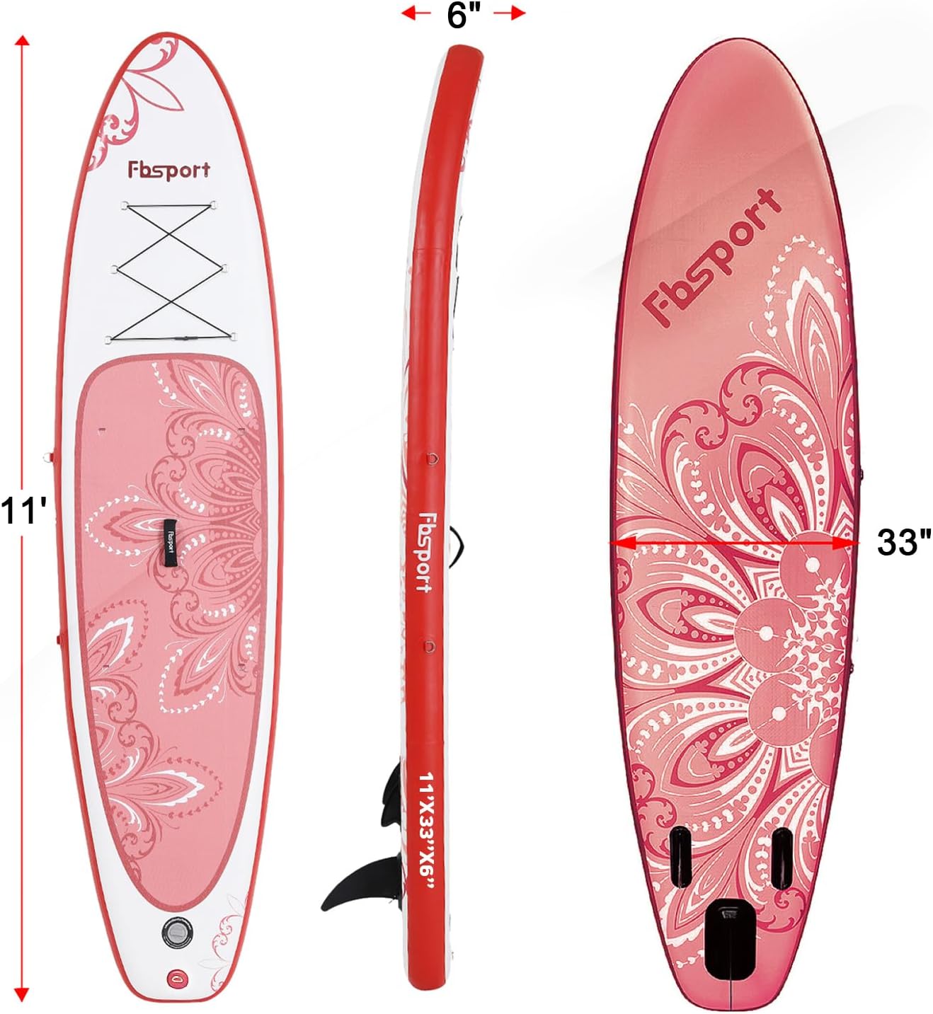 2026 Premium-Stand-Up-Paddle-Board, Yoga-Board mit strapazierfähigem SUP-Zubehör und Tragetasche | Breiter Stand, Surf-Kontrolle, rutschfestes Deck, Leine, Paddel und Pumpe für Jugendliche und Erwachsene