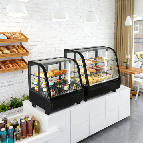 2026 27" 3.5 Cu.Ft. 170W 110V Black Refrigerated Bakery Display Case