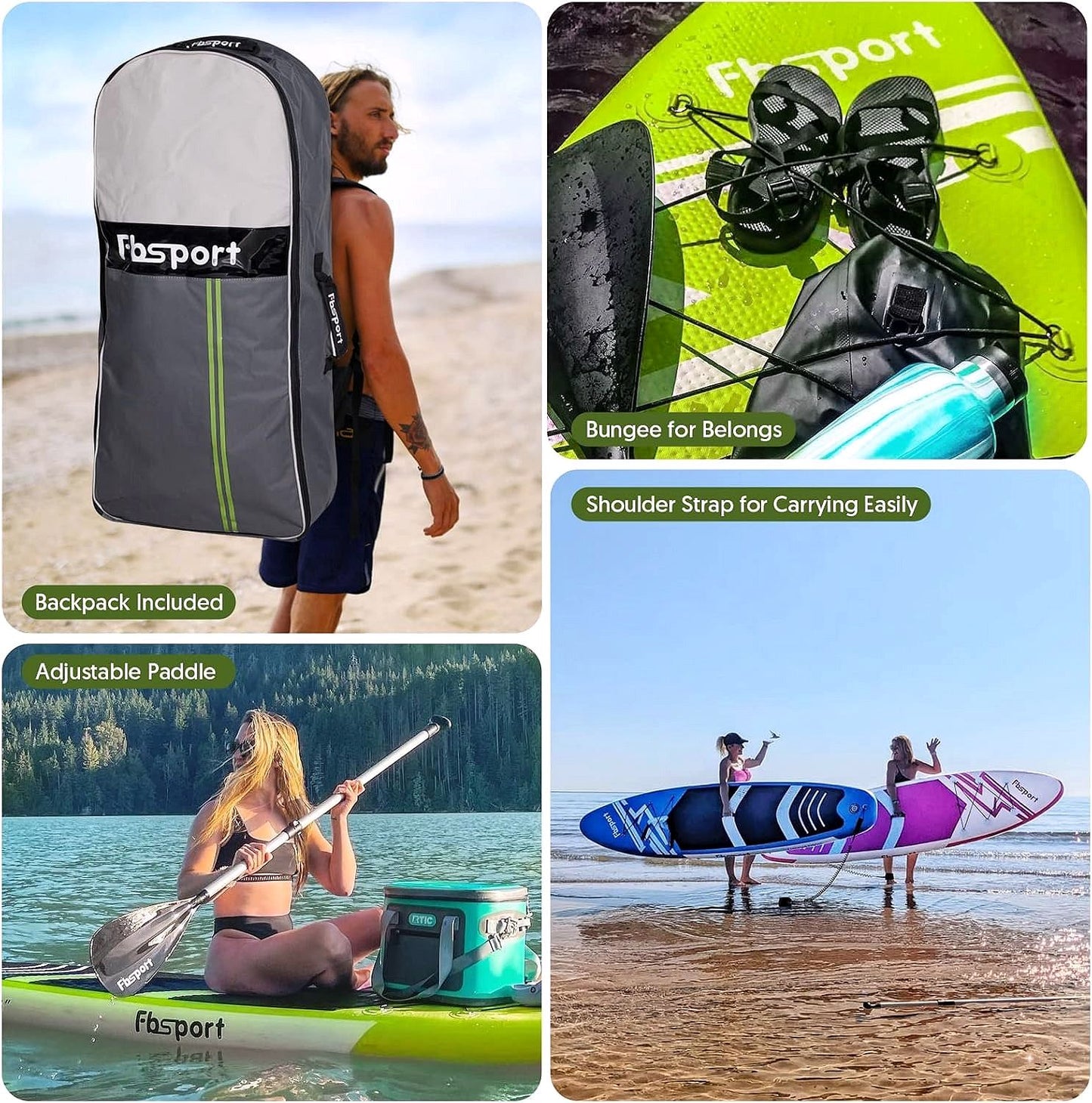 2026 Premium Stand Up Paddle Board, Yoga Board with Durable SUP Accessories & Carry Bag | Wide Stance, Surf Control, Non-Slip Deck, Leash, Paddle and Pump for Youth & Adult