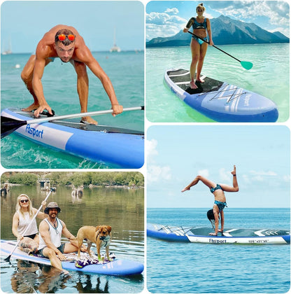 2026 Premium-Stand-Up-Paddle-Board, Yoga-Board mit strapazierfähigem SUP-Zubehör und Tragetasche | Breiter Stand, Surf-Kontrolle, rutschfestes Deck, Leine, Paddel und Pumpe für Jugendliche und Erwachsene