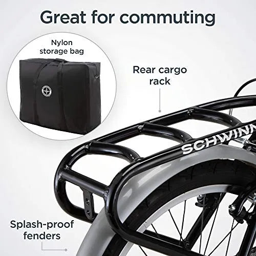 2026 Schwinn Loop Faltrad für Erwachsene für Männer und Frauen, 20-Zoll-Räder, 7-Gang-Antrieb