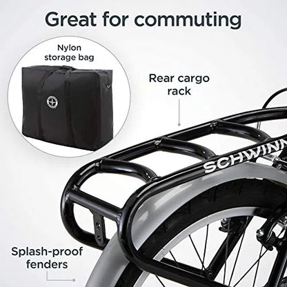 2026 Schwinn Loop Faltrad für Erwachsene für Männer und Frauen, 20-Zoll-Räder, 7-Gang-Antrieb