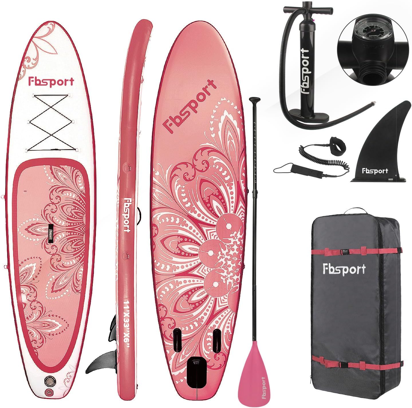 2026 Premium-Stand-Up-Paddle-Board, Yoga-Board mit strapazierfähigem SUP-Zubehör und Tragetasche | Breiter Stand, Surf-Kontrolle, rutschfestes Deck, Leine, Paddel und Pumpe für Jugendliche und Erwachsene