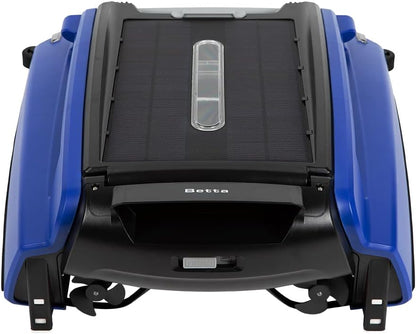 2026 Solarbetriebener automatischer Roboter-Skimmer-Reiniger für Pools mit 30 Stunden kontinuierlicher Reinigungsleistung durch Akkubetrieb und überarbeiteten, salz- und chlortoleranten Twin-Motoren (weiß)