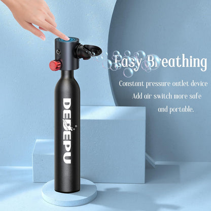 2026 Tauchflasche, 0,5 l Mini-Tauchflasche mit konstantem Druck, Tauchflaschen mit An-/Aus-Ventil, 5–10 Minuten Unterwasserfähigkeit, tragbare Mini-Tauchflaschen, Tauchflaschen mit Pumpe