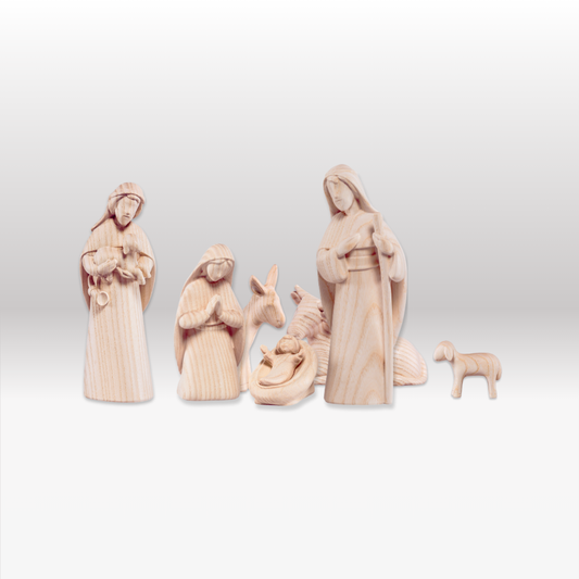Krippenfiguren Set (7 Figuren) von Akantus natur