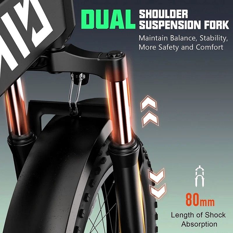 2026 TST Electric Bike 4.0 Fat Tire Foldable E-Bike – 750W, 48V 13Ah