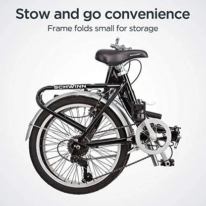 2026 Schwinn Loop Faltrad für Erwachsene für Männer und Frauen, 20-Zoll-Räder, 7-Gang-Antrieb