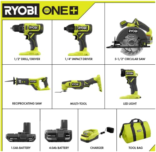 2026 RYOBI ONE+ PCL1600K2 18V Akku-Kombiset mit 6 Werkzeugen