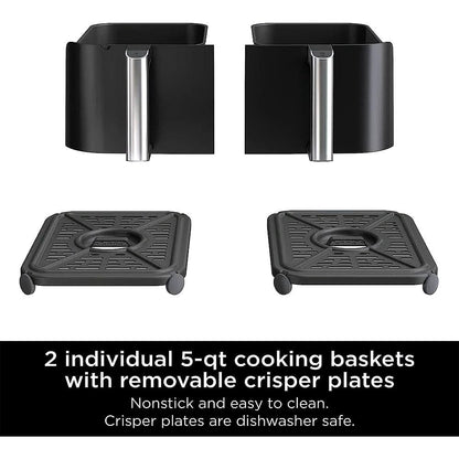 2026 Ninja DZ550 Foodi 10 Quart 6-in-1 DualZone Heißluftfritteuse