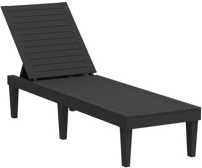 2026 Chaiselongue-Stühle für den Außenbereich, 4er-Set mit verstellbarer Rückenlehne, stabile Liegen für Terrasse und Poolrand, einfache Montage, wasserdicht und leicht mit einer Tragfähigkeit von 120 kg, schwarz