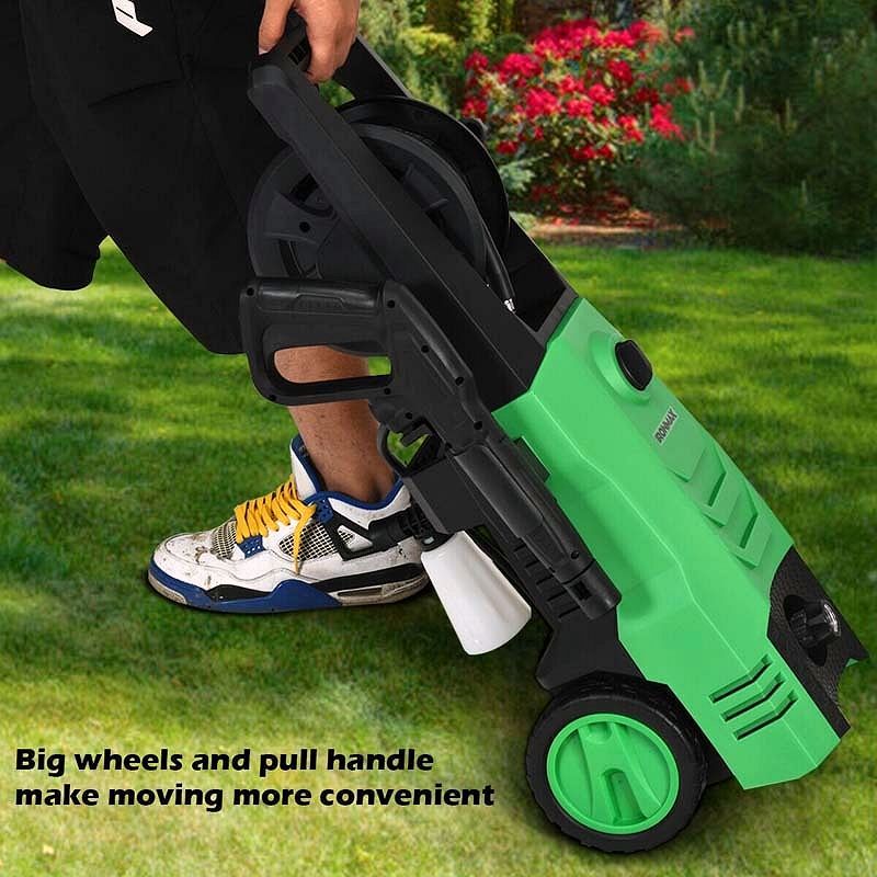2026 Elektrischer Hochdruckreiniger 3500 PSI – 1800 W, 2,6 GPM mobiler Elektro-Power-Washer mit 4 Düsen
