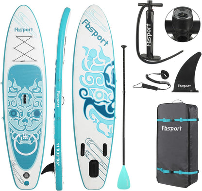 2026 Premium-Stand-Up-Paddle-Board, Yoga-Board mit strapazierfähigem SUP-Zubehör und Tragetasche | Breiter Stand, Surf-Kontrolle, rutschfestes Deck, Leine, Paddel und Pumpe für Jugendliche und Erwachsene