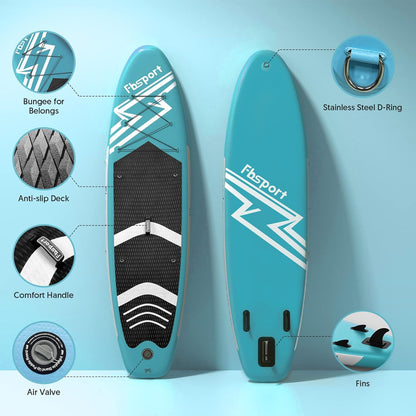 2026 Premium-Stand-Up-Paddle-Board, Yoga-Board mit strapazierfähigem SUP-Zubehör und Tragetasche | Breiter Stand, Surf-Kontrolle, rutschfestes Deck, Leine, Paddel und Pumpe für Jugendliche und Erwachsene