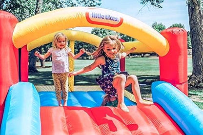 2026 Little Tikes Jump ’n Slide Hüpfburg – Aufblasbare Hüpfburg mit Rutsche inkl. Hochleistungsgebläse mit GFCI & Bodenankern