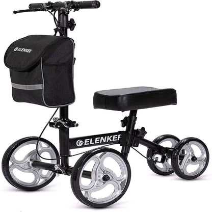 2026 Elenker Knee Walker Steerable Medical Scooter Crutch Alternative