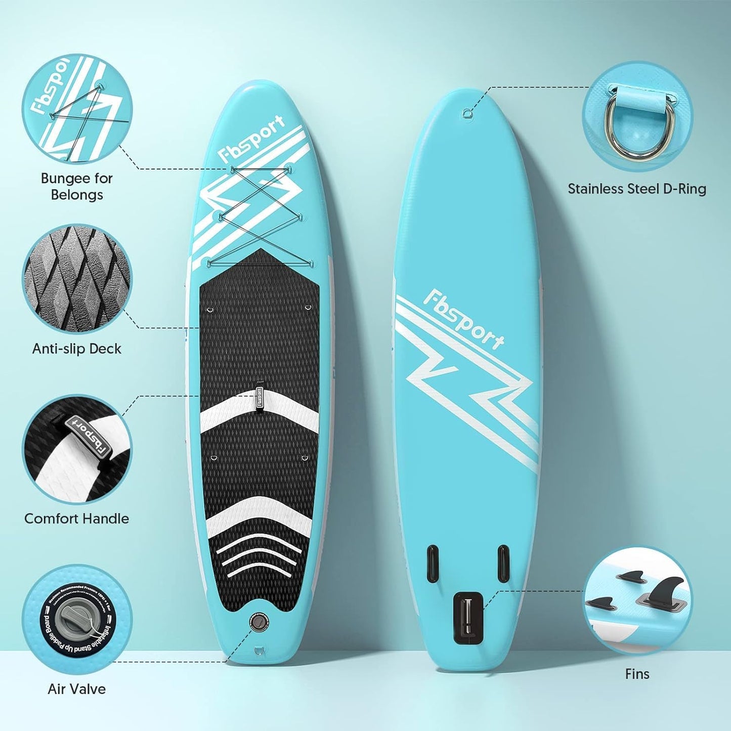 2026 Premium-Stand-Up-Paddle-Board, Yoga-Board mit strapazierfähigem SUP-Zubehör und Tragetasche | Breiter Stand, Surf-Kontrolle, rutschfestes Deck, Leine, Paddel und Pumpe für Jugendliche und Erwachsene