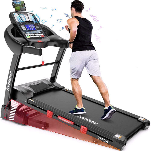 2026 Famistar Klappbares Laufband für Zuhause mit 15-stufiger Automatik-Steigung, 300 lbs Tragkraft, bis 10 MPH Geschwindigkeit