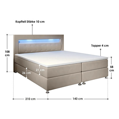 2026 Boxspringbett Vancouver - Stoff