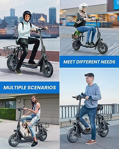 2026 URBANMAX C1 Elektroroller mit Sitz, 450W leistungsstarker Motor, bis zu 35 km Reichweite