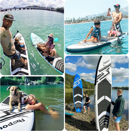 2026 Premium-Stand-Up-Paddle-Board, Yoga-Board mit strapazierfähigem SUP-Zubehör und Tragetasche | Breiter Stand, Surf-Kontrolle, rutschfestes Deck, Leine, Paddel und Pumpe für Jugendliche und Erwachsene