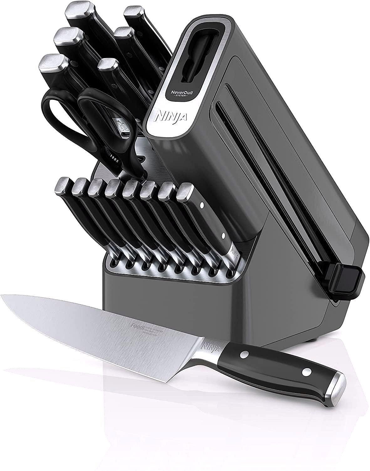 2026 Ninja K32017 Foodi NeverDull 17-teiliges Premium-Messerset mit Messerblock und integriertem Schärfer