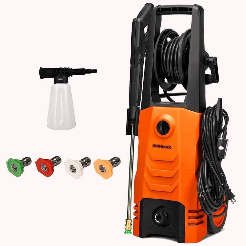 2026 Elektrischer Hochdruckreiniger 3500 PSI – 1800 W, 2,6 GPM mobiler Elektro-Power-Washer mit 4 Düsen