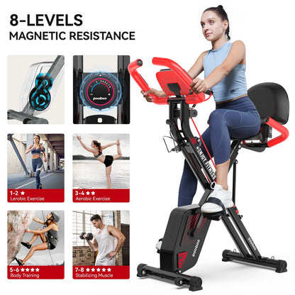 2026 Pooboo 3 In 1 Faltbare Heimtrainer Indoor Cycling Bike Workout 300Lb